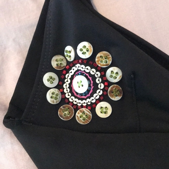 Anika Brazil black bikini with button and sequins - Picture 4 of 6